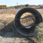 Large metal structures were left in a stream next to Motu Rimu Rd, just outside of Invercargill,...
