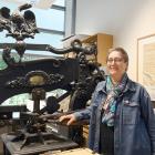 Dr Caren Florance visits the Otakou Press Room at the University of Otago on a recent visit to...
