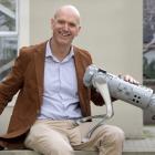 University of Otago computer science researcher Prof Brendan McCane with Scary Maclary, the...