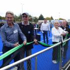 Officially opening the new Alps Turf on Saturday are (from left) Hockey South Canterbury (HSC)...
