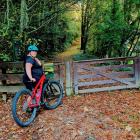 Reefton Mountain Biking Club spokeswoman Jo Newbury, at the entrance to Murray Creek track...