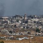 Smoke rises from Gaza. PHOTO: REUTERS
