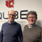 QUBE director Mick Moffatt, left, with his new GM Terry Fahey. PHOTO: PHILIP CHANDLER