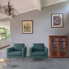 The north-facing living room of Monica and Cecil Barham's Invercargill home, "Telesis". PHOTOS:...