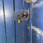 A fire exit at Dunedin’s The Bog Irish Bar is locked with a padlock. PHOTO: SUPPLIED