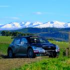 Ben Hunt on his way to winning Rally South Canterbury on Saturday. PHOTO: GEOFF RIDDER
