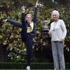 Granddaughter and grandmother duo Stasa Tucker and Lorraine Knowles stand with the Vi Stewart...