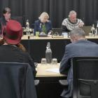 The Mayor and Dunedin city councillors listen to submissions being made at last week's long-term...