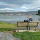 Don Ramsay takes a break beside the Andersons Bay Inlet. PHOTO: SUPPLIED