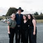 The Mitchell family band all together is (from left) Maegan, Ron, Nicola and Jenny Mitchell....