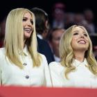 United States President Donald Trump’s daughters Ivanka (left) and Tiffany Trump on the last...