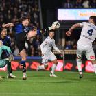 Nando Pijnaker of Auckland FC attempts to score a late goal against Melbourne Victory in last...