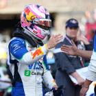 Liam Lawson celebrates with his teammates after a strong showing for RB Racing in Monaco. Photo:...