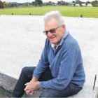 Kaiapoi Croquet Club president Geoff Russell on the foundations of the site where the clubroom...