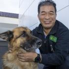 Robert Jiang and his german shepherd Max. PHOTO: GEOFF SLOAN