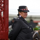 A Māori warden overseeing one of the gates into Tuurangawaewae. Photo: RNZ 