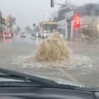 Flooding in Nelson as heavy rain hits the city on Monday.&nbsp;Photo:&nbsp;Supplied / Tracie...