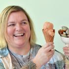Patti's & Cream owner Olive Tabor shows off the new clam and tomato flavoured ice cream's...