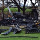 The aftermath of the fire at the Oval where the homeless live, last Friday morning. PHOTO: PETER...