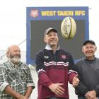 West Taieri Rugby Football Club stalwarts (from left) Brian Thomson, Craig Nichol and Bill Nichol...