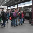 Passengers prepare to take a return journey to Christchurch on the Southerner earlier this month....