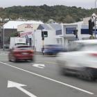 Traffic turns right off St Andrew St into Cumberland St, Dunedin, yesterday. Transport officials...