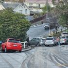 Icy conditions on Heriot Row, in central Dunedin, caused a number of minor crashes this morning....