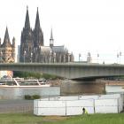 An area was cordoned off opposite Cologne Cathedral after the discovery of World War 2-era bombs....