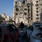 Debris at a residential site, following a missile attack from Iran on Israel in Be'er Sheva,...
