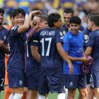 Auckland City players celebrate after the match. Photo: Reuters
