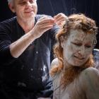 Vincent Ward painting a model for his coming photography exhibition. PHOTO: ADRIAN MALLOCH