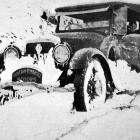 An ‘Aard’ service car operated by Dunedin-Pembroke Motors encounters snow on the Crown Range. —...