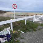 The junction of Awamoa Rd and the closed Beach Rd 3km south of Oamaru. PHOTO: ODT FILES
