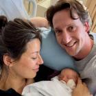 Miss Universe New Zealand finalist Dr Deborah Lambie and her husband David Cameron hold their now...