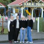Kaka Point playground project committee members at the playground yesterday are (from left)...