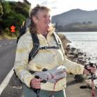 Portobello School teacher Cheryl Neill gets some steps in along Otago Harbour before she sets out...