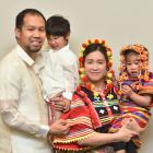 New citizens of New Zealand (from left) Retzy Cariaga, Raniel Cariaga, 3, Danelie Flores and...
