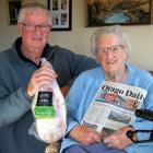 Local Legend Wayne Morrison with neighbour and nominator, June Waters. PHOTO: NICK BROOK
