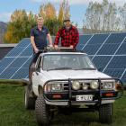 Cherry growers Mike Casey and Euan White have been doing donuts in the paddock in their newly...