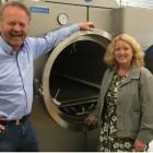 Resomation founder Sandy Sullivan and Water Cremation Aotearoa founder Deborah Richards at the...