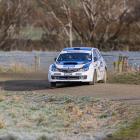 Mark McMillan and Murray Wright on their way to victory in their Subaru Impreza WRX Sti during...