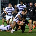 Zarn Sullivan scores the fifth try for the  Māori All Blacks against Japan XV at Tokyo's Prince...