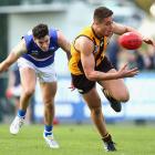 New Zealander Shem Tatupu gathers the ball for the Fox Hill Hawks during a VFL Qualifying Final...