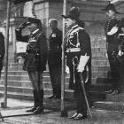 Governor-General Sir Charles Fergusson takes the salute at the opening of Parliament. — Otago...