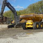Gravel being removed from a riverbed. PHOTO: ODT FILES