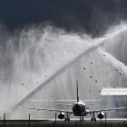 Dunedin welcomes the first international flight from the Gold Coast Airport in Coolangatta,...