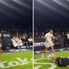 Footage from the event shows Proctor running towards a man, reportedly social media influencer...