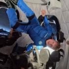 Mark Rocket out of his seat during the sub-orbital flight on Blue Origin's NS-32 mission. Photo:...