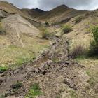 Off-road vehicle damage at Macetown Historic Reserve. PHOTO: DOC