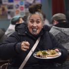 Tania Sharee Williams celebrates Matariki at the Araiteuru Marae in Dunedin yesterday. PHOTOS:...